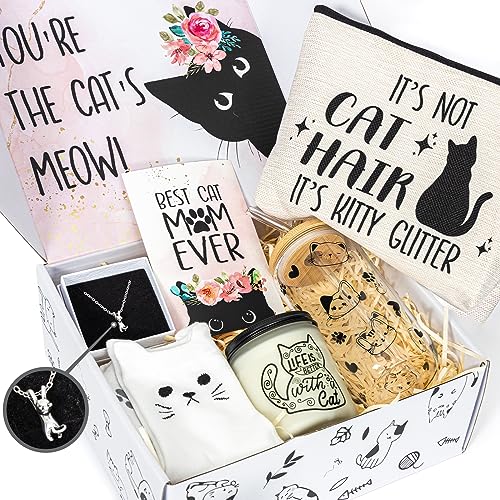 7PCS Cat Mom Gift Set with Necklace