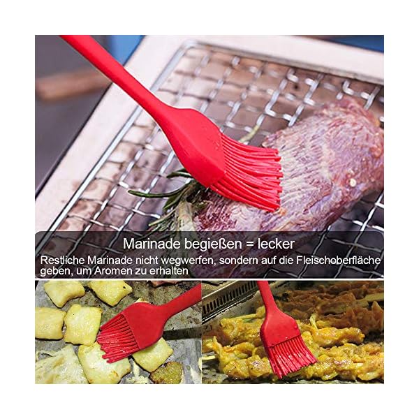 BBQ Bratenspritze Marinade Injector 60ml mit 3 Nadeln Marinadenpinsel, Edelstahl 304 Marinadenspritze Gewürzspritze… – Bild 6