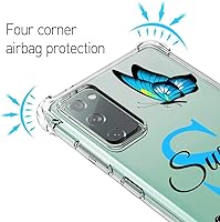 Vista 4 de Funda transparente con nombre personalizado e inicial, compatible con Samsung Galaxy S21+ S20 Ultre S10 FE S9 Plus S8 Note 20 10 Pro 9 8, funda