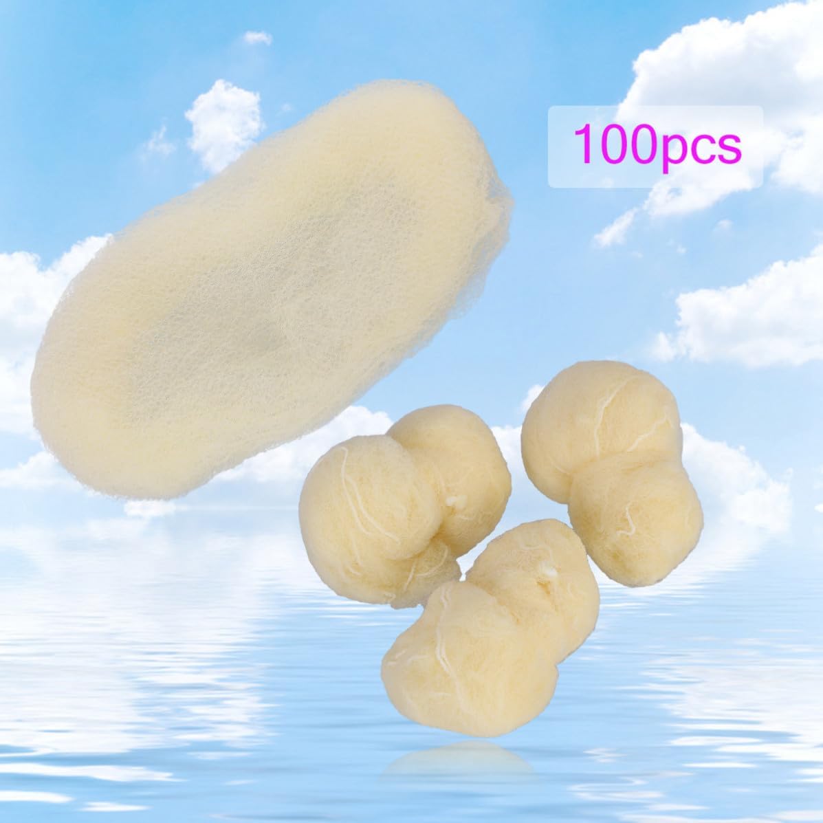 100pcs Invisible Elastic Mesh Hairnet Golden Cotton Fibers 50cm
