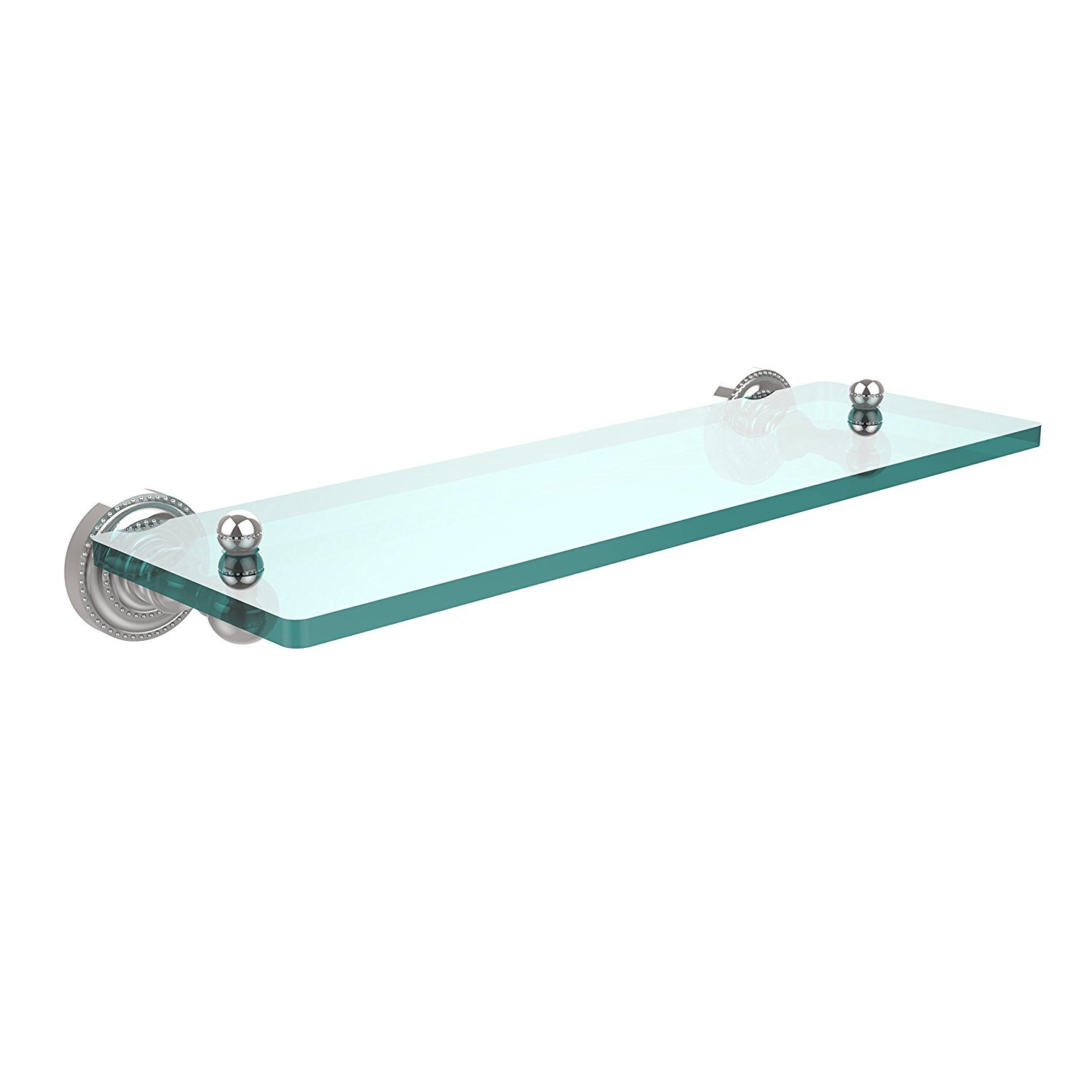 Allied Brass DT-1/16-PC Dottingham Collection 16 Inch Single Glass Shelf, 16-Inch, Polished Chrome