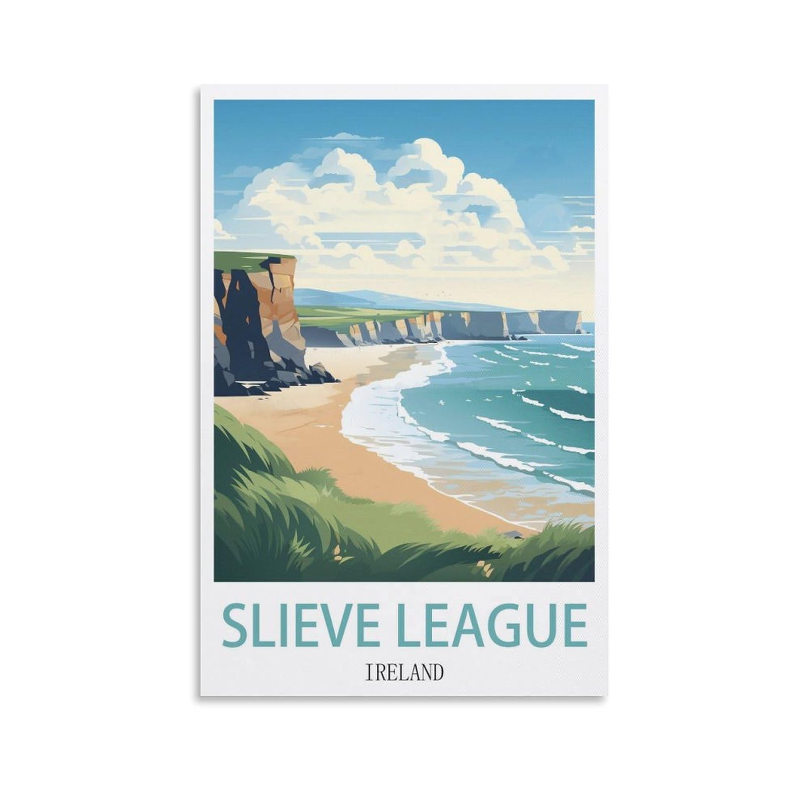Ezmlfa S091 5D Diamond Painting Kits,Slieve League Ireland Diamond Art Kits Adults, Create Your Own Diamond Painting Full Drill Gifts For Home Decor 40X40cm
