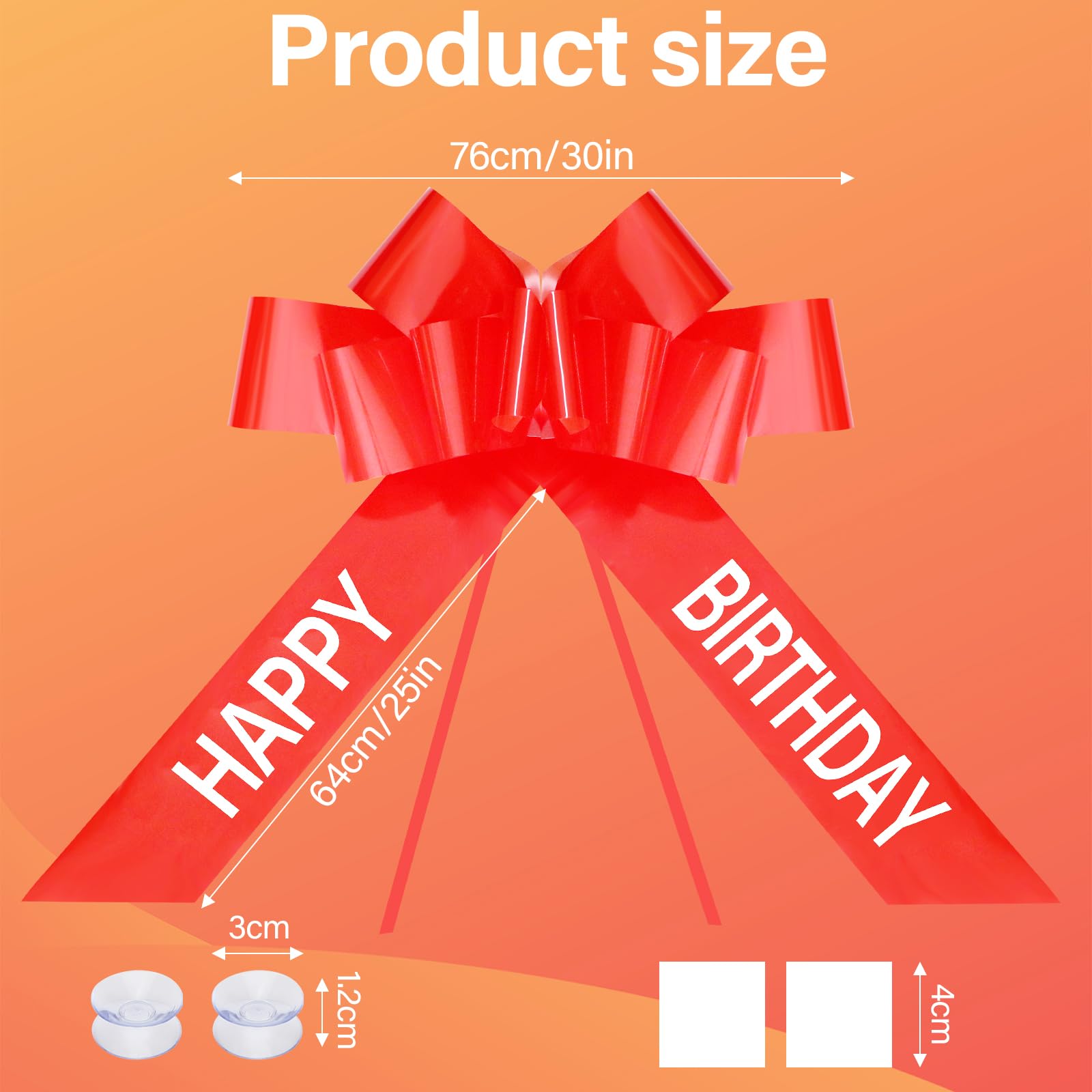 Ixydor Grands Noeud Cadeau De Voiture, 76cm Gros Noeud Cadeau