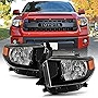 ACANII - For 2014-2018 Toyota Tundra Pickup [TRD Style] Black Housing Headlights Headlamps Pair Driver + Passenger Side