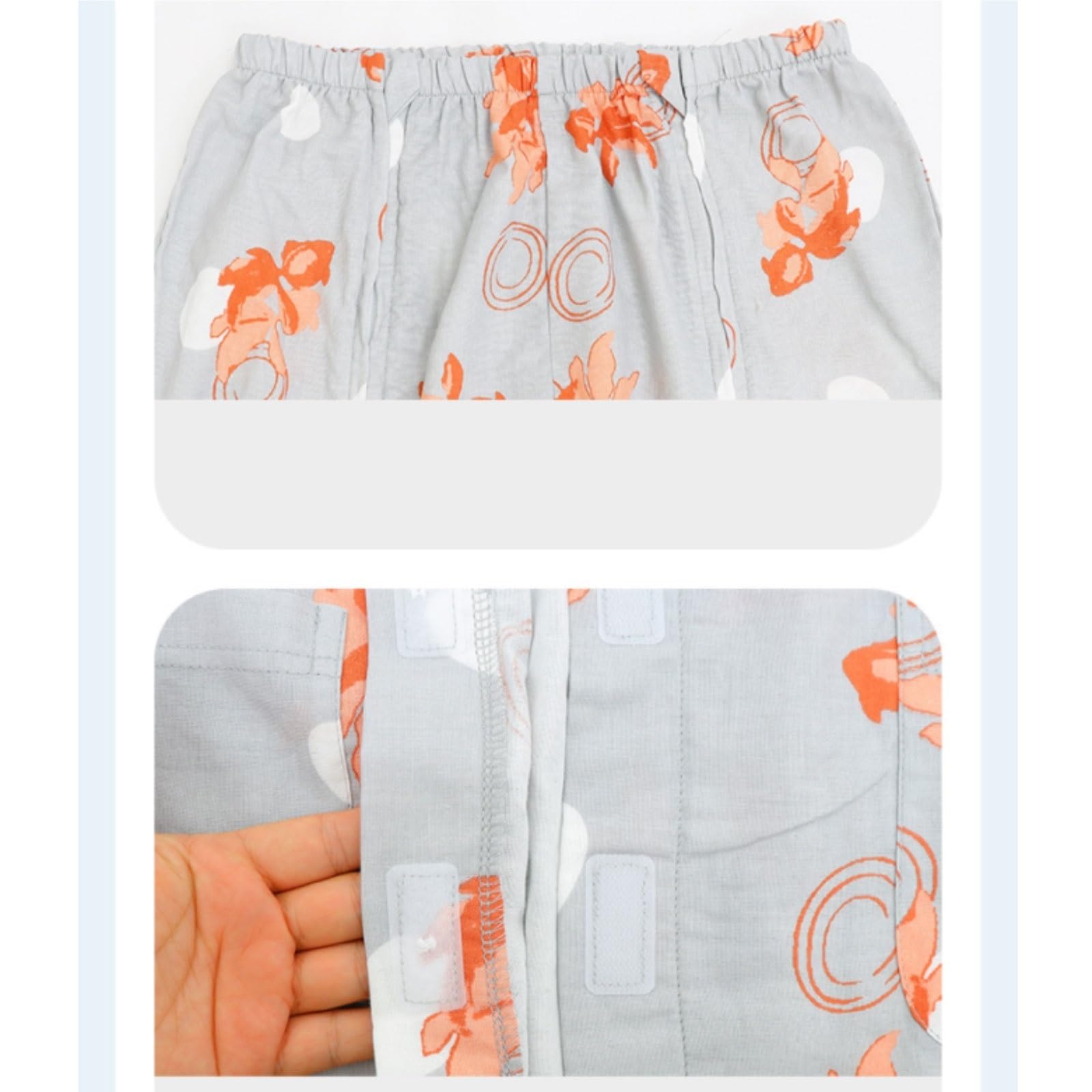 Bata de verano con cremallera y abertura frontal for mujeres, ideal for recuperación fracturas posoperatorias Exfoliantes Suaves