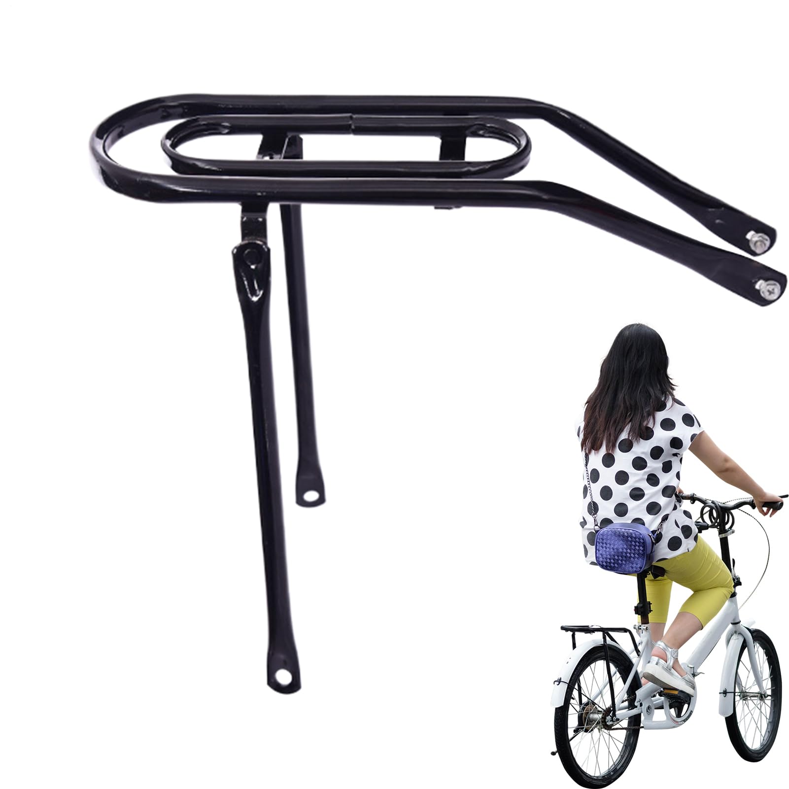 Portapacchi Posteriore - 20 Pollici Forte Acciaio | Sostegno Asportabile Per Bici Montagna, Velocipede Strada O Pieghevole | Leggero, Solido E Ottimo Pendolarismo, Area Urbana E Turismo
