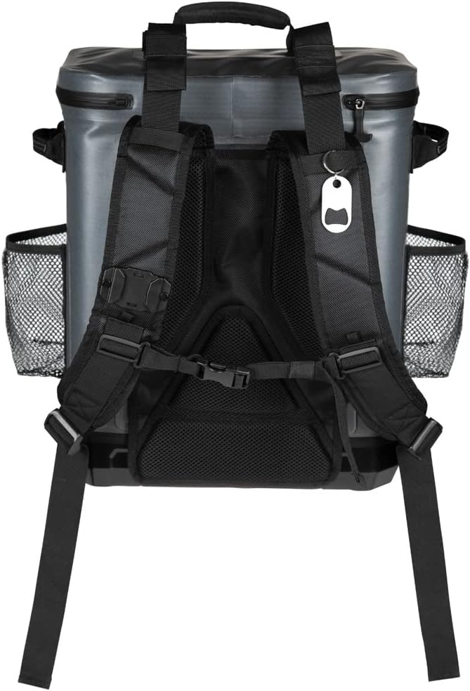 Klein Tools 80126 Cooler Backpack and Ice Pack Set, 30 Cans, Insulated, Rugged, Ideal for Jobsites, Hunting, Camping or The Beach, 3-Piece