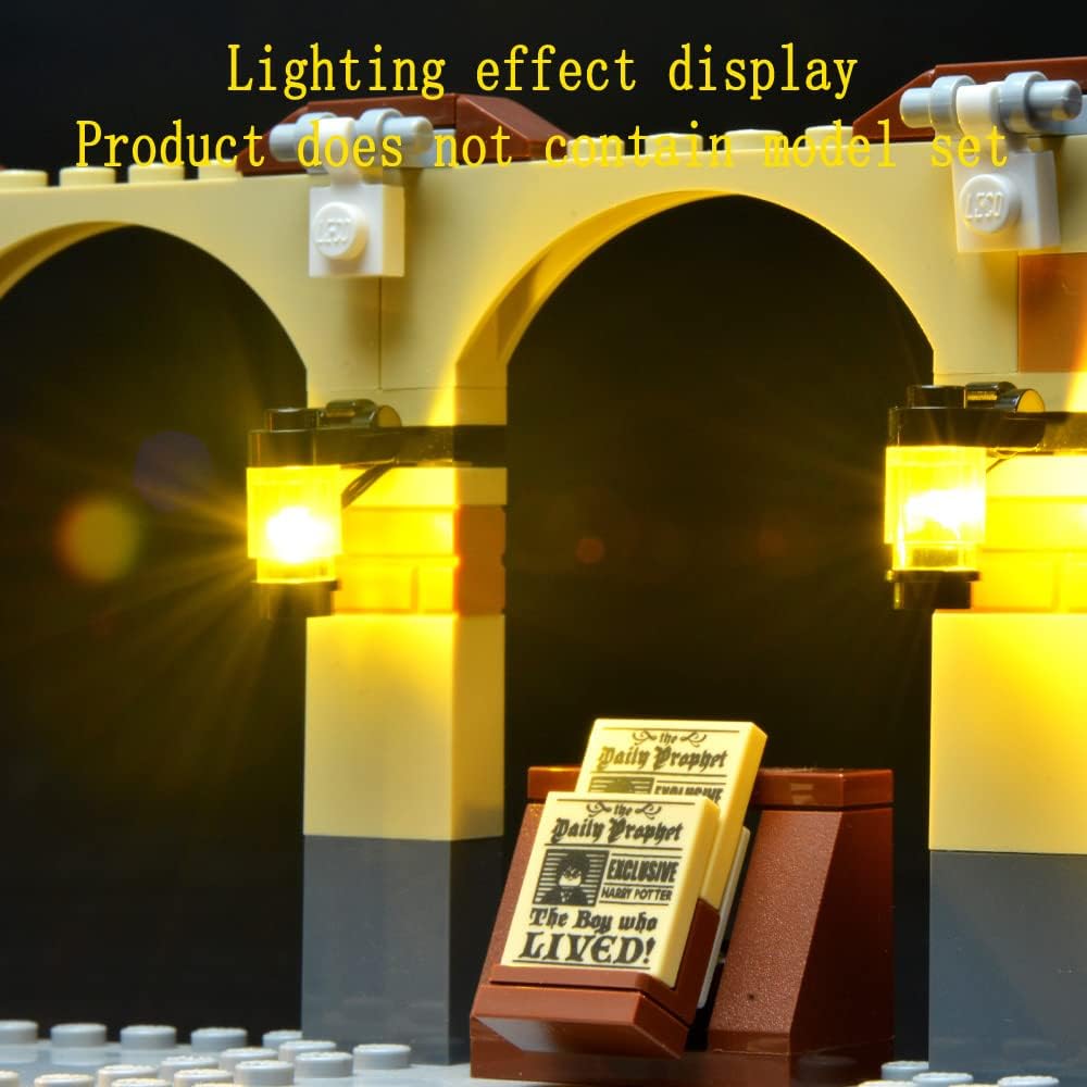 GEAMENT LED Light Kit Compatible with Lego Hogwarts Express - Lighting Set for 75955 Building Model (Model Set Not Included)