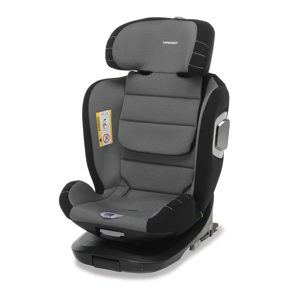 Foppapedretti Iturn PRO i-Size seggiolino auto girevole 360° per bambini da 40 a 150 cm di altezza, Black