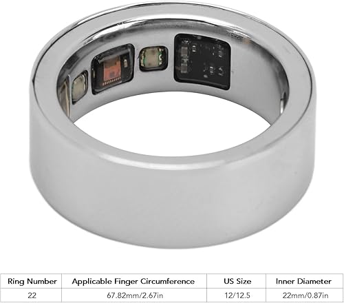 Miniatura 7 de Smart Ring - Rastreador de salud para mujeres y hombres, anillo de salud inteligente, registra continuamente la calidad del sueño, frecuencia