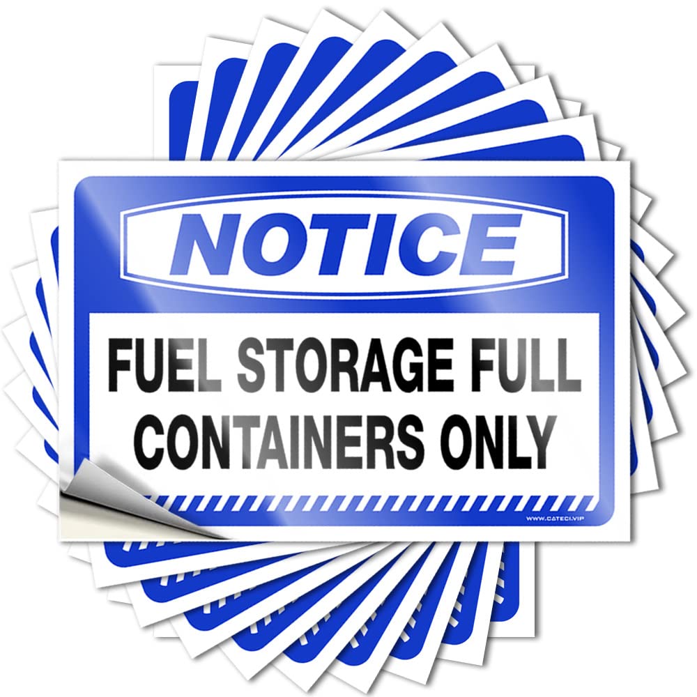 Decal Rock, Travel Window Notice Fuel Storage Full Containers Only | Teens Stuff(12X18CM)