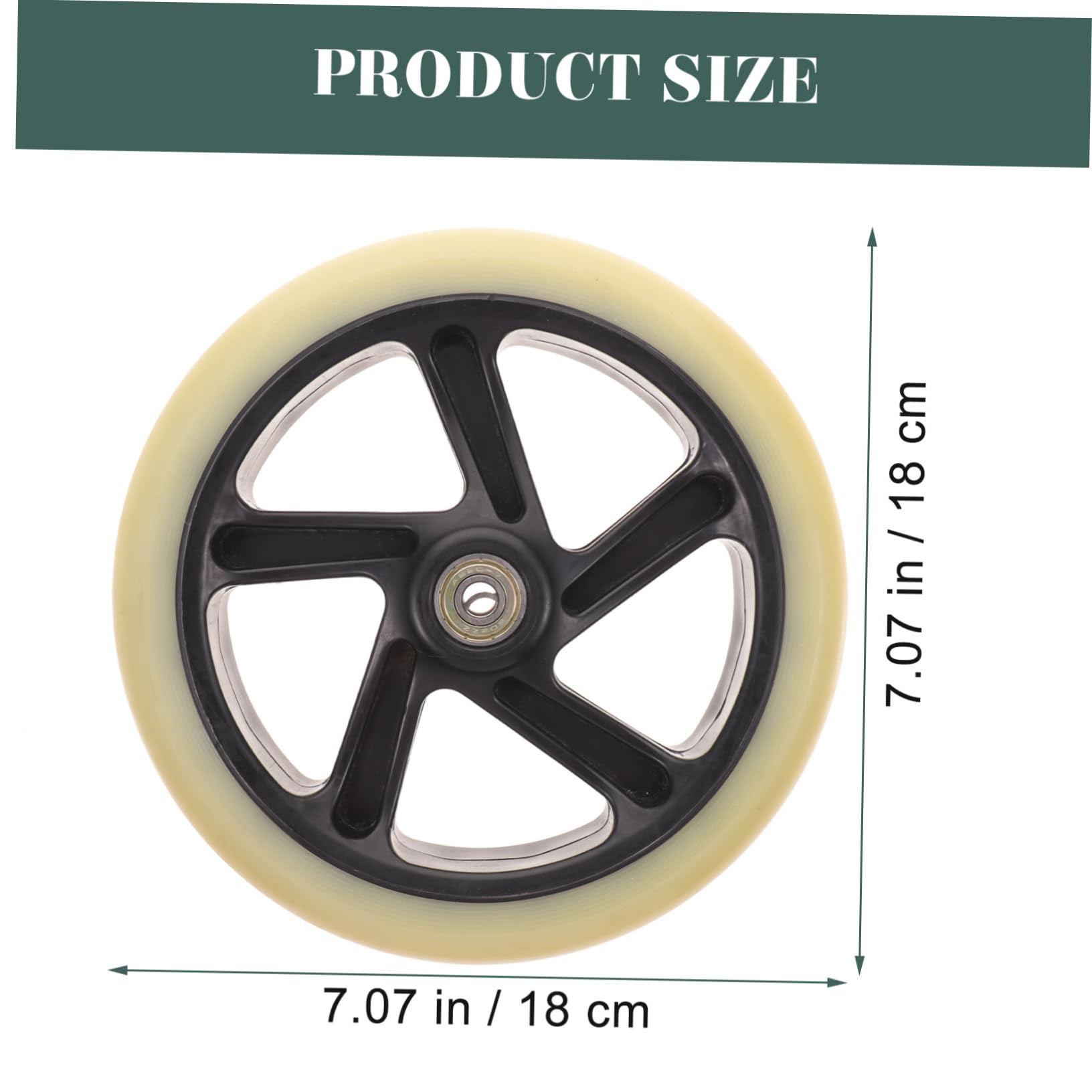 LIOOBO 2Pcs Mute Scooter Wheels with Bearings Wear Resistant High Resilience PU Replacement Wheels for Skateboards and Electric Scooters