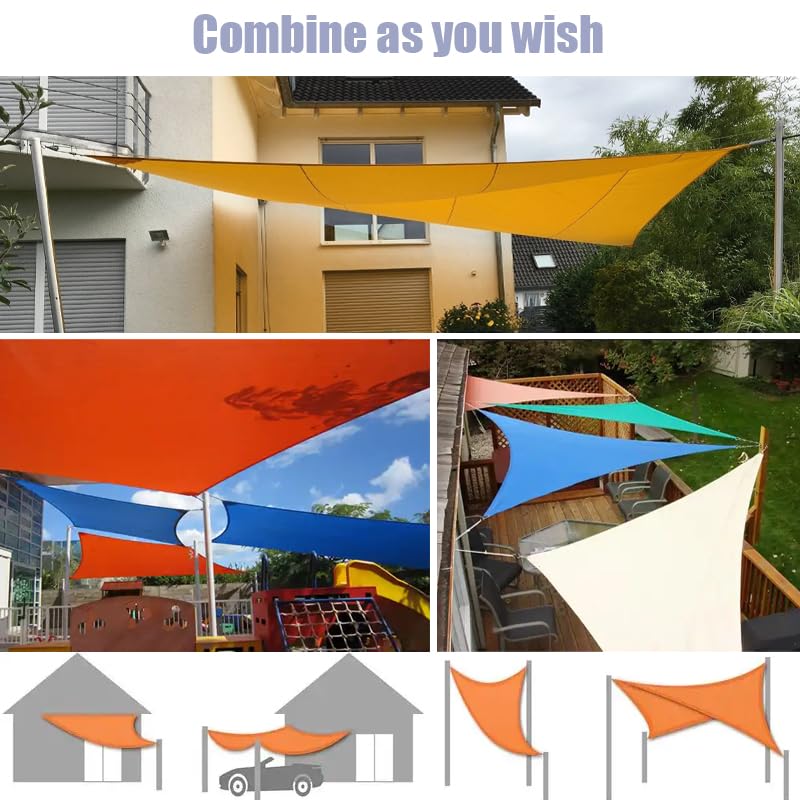 sonnensegel dreieck mit ösen AMXFS mit 95% Schattierwirkung aus Oxford-Stoff 180g/㎡ 6mx6mx1m Garten markisenstoff wasserdicht UV-Schutz Sonnenschutz für Camping Balkon Schwimmbad -Blau Rapha Explore 2,4l Lenkertasche Motivation Color:Punch Blue/Celeste