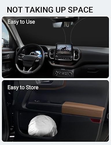 Vista 639 de Proadsy Parasol para parabrisas para BMW X1 F48 2016-2022 de 4 capas plegable, protector de parasol frontal que bloquea los rayos UV y mantiene