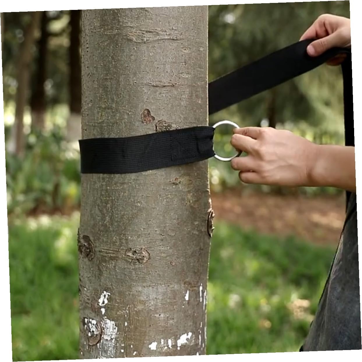 BESTonZON 6pcs Outdoor Adjustable Nylon Hammock Tree Straps with Thickened S-Hooks and Reinforced Lashing Ropes for Swing and Hammock Hanging Kits in Backyard and Camping