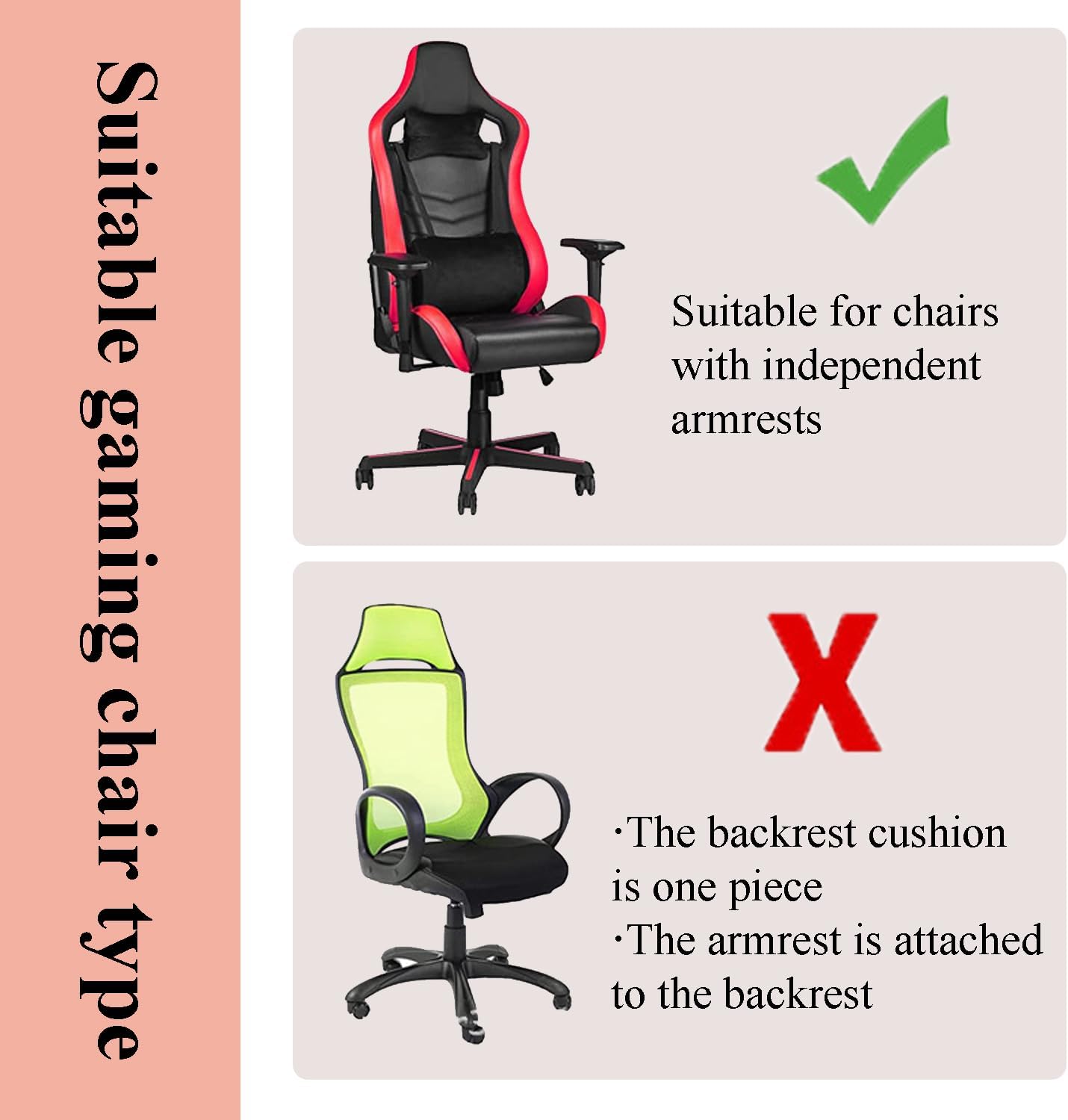 Stretchable Gaming Chair Cover Set, Grey | Universal Fit for Office/Computer Chairs, Scratch-Resistant Protector, 2 Armrest Covers