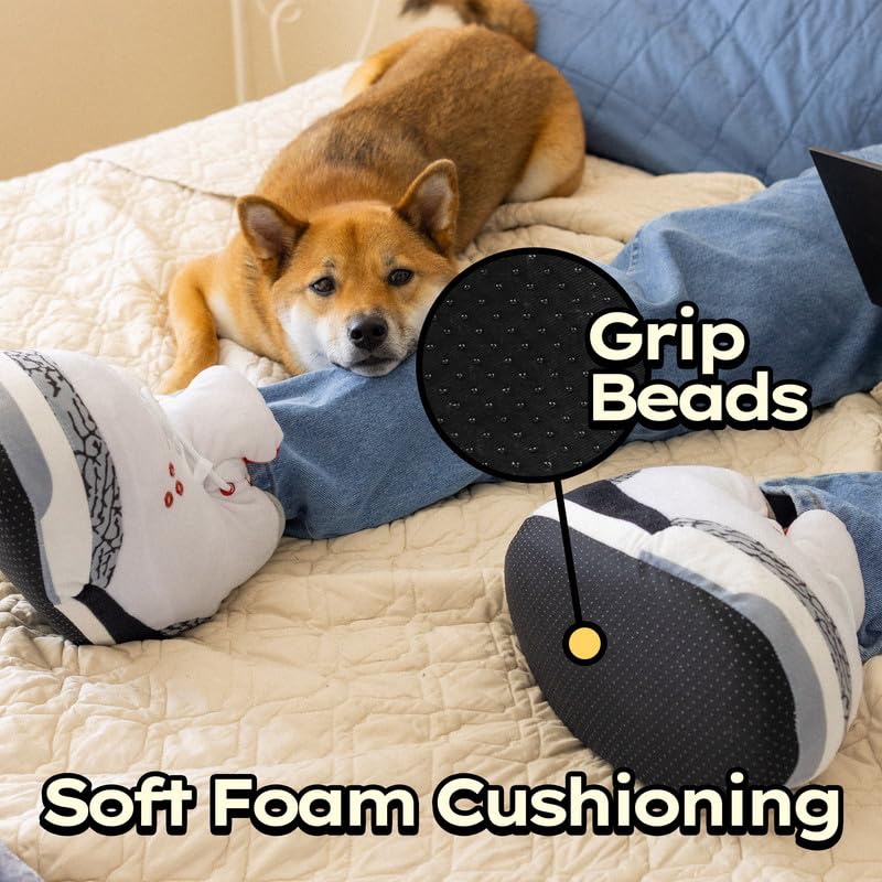 Yours 2 Keep White Marbles Sneaker Slippers, Unisex One Size Fits Most Mens, Womens, and Kids White3