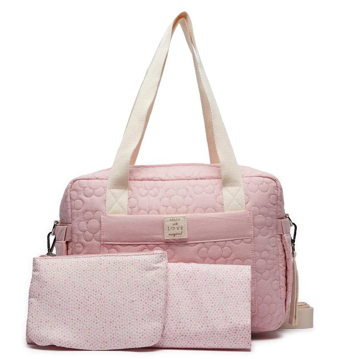 Mayoral - Set Bolso Acolchado con Accesorios Bebé: Práctico Conjunto de Maternidad, Set de 3 Piezas, Bolso cambiador y neceser, con Asas Universales y Versátiles – Ref. 19.431