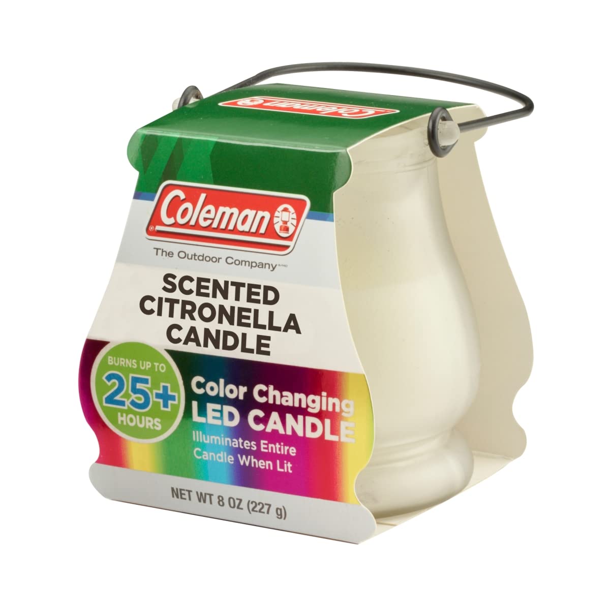 Color Changing LED Citronella Outdoor Scented Candle - 8 oz