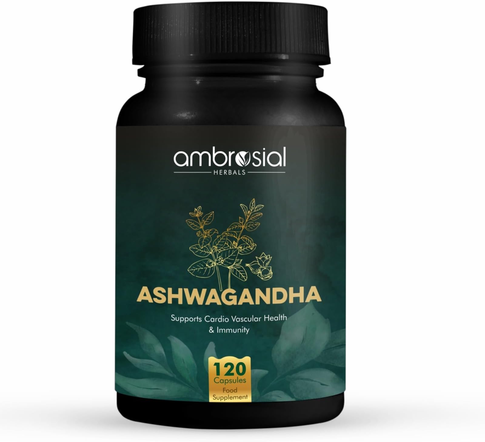 โ Ashwagandha Capsules 500mg per Capsule | High Strength Ashwagandha Root Powder| Herbal Supplement with Immunity Support | Non-GMO & Gluten Free (Pack of 1-120 Capsules)