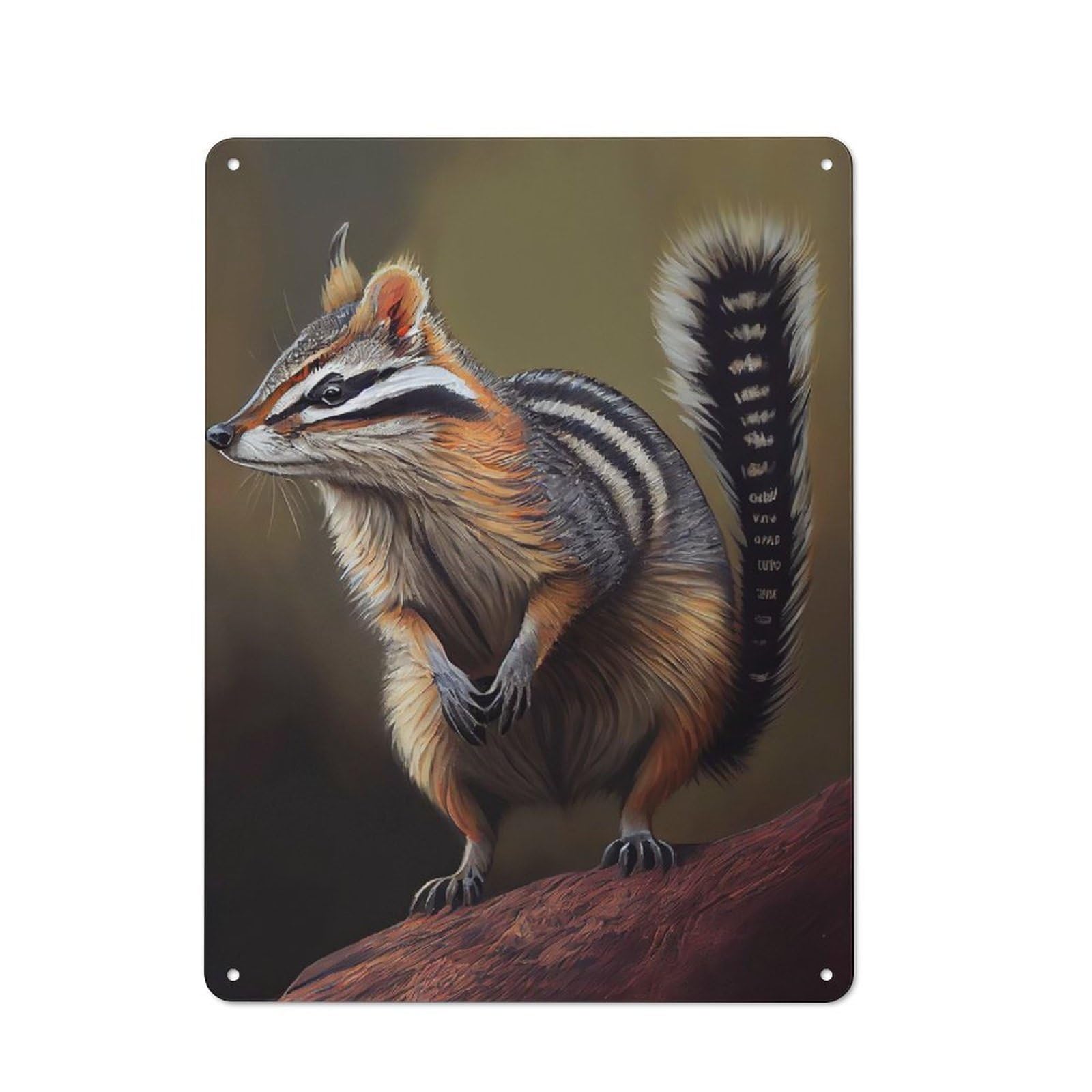 Junmoney Australian Numbat Vintage Metal Wall Decor 40X30cm, Decorative Metal Plaque For Coffee Bar, Small Shop Or Dining Room
