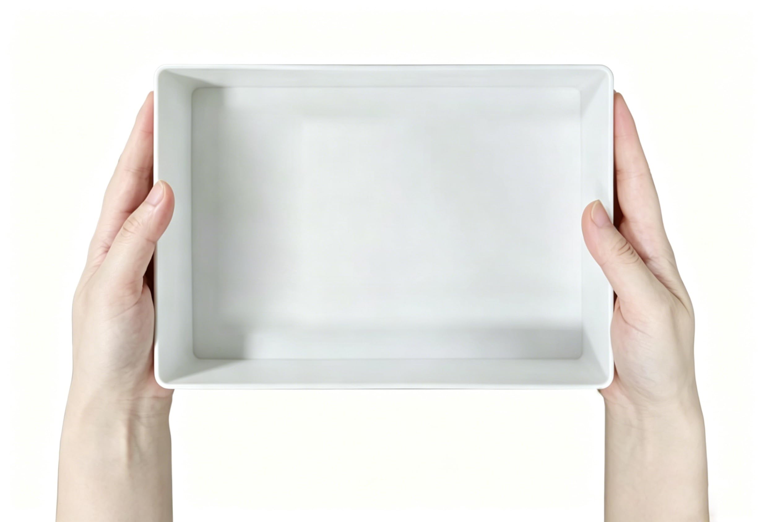 Amazon Basics Rectangular Organizador de plástico, bandeja para accesorios, 24 x 17 x 5 cm, blanco