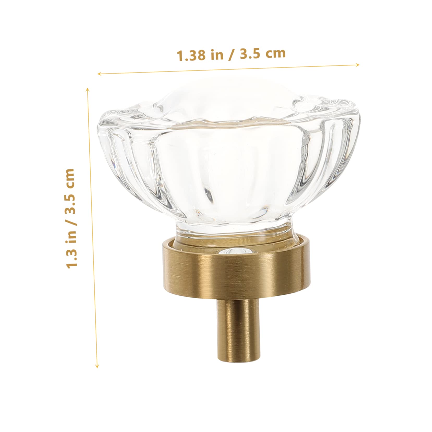 WOONEKY 4 Pomelli Per Cassetti A Forma Di Fiore in Cristallo Con Design A Forma Di Fiore Per Mobili Cassettiere Facili Da Installare Per La Casa
