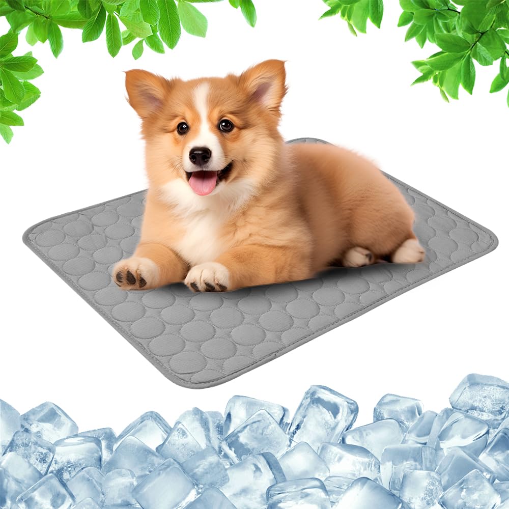 2025 New Dog Cooling Mat, Durable Pet Cool Mat, Self Cooling Pad for Dogs Cats Scratch Resistant Ice Blanket Keep Dog Cool in Summer for Indoor Outdoor Garden Car Travel (DarkGray, XXL)