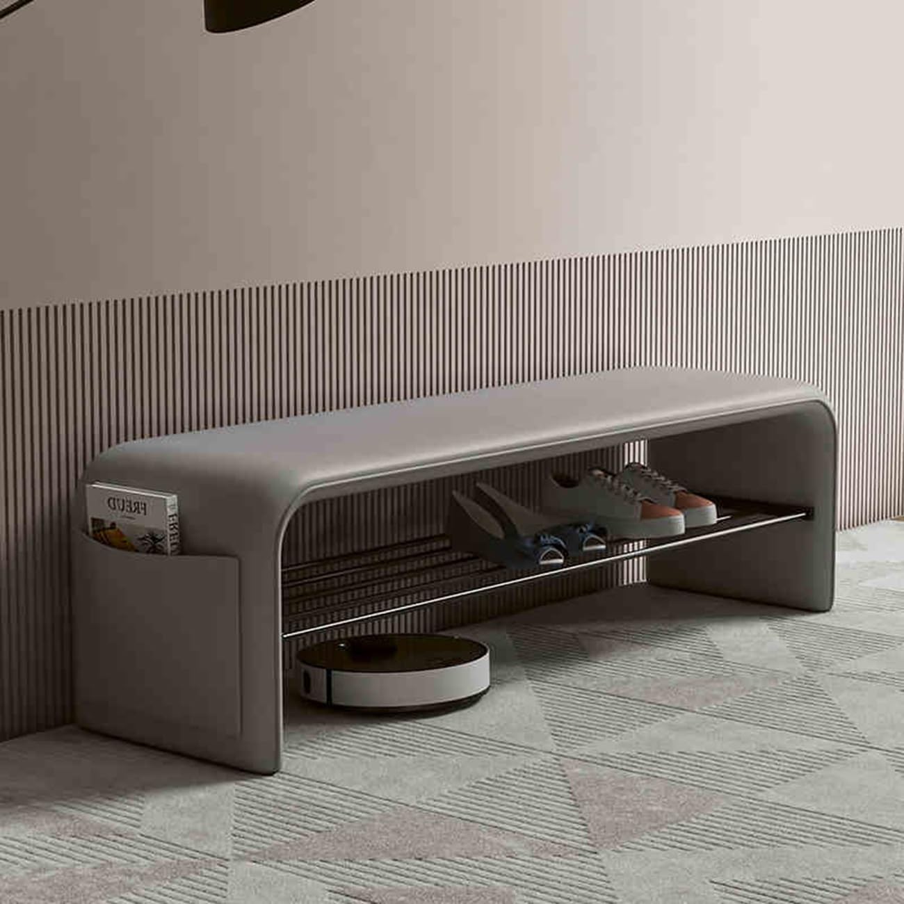Panca d'ingresso per tavolo da pranzo, panca contemporanea in similpelle, moderna panca da pranzo di lusso contemporanea rivestita in similpelle, per soggiorno, corridoio, camera da letto, bagno (gr