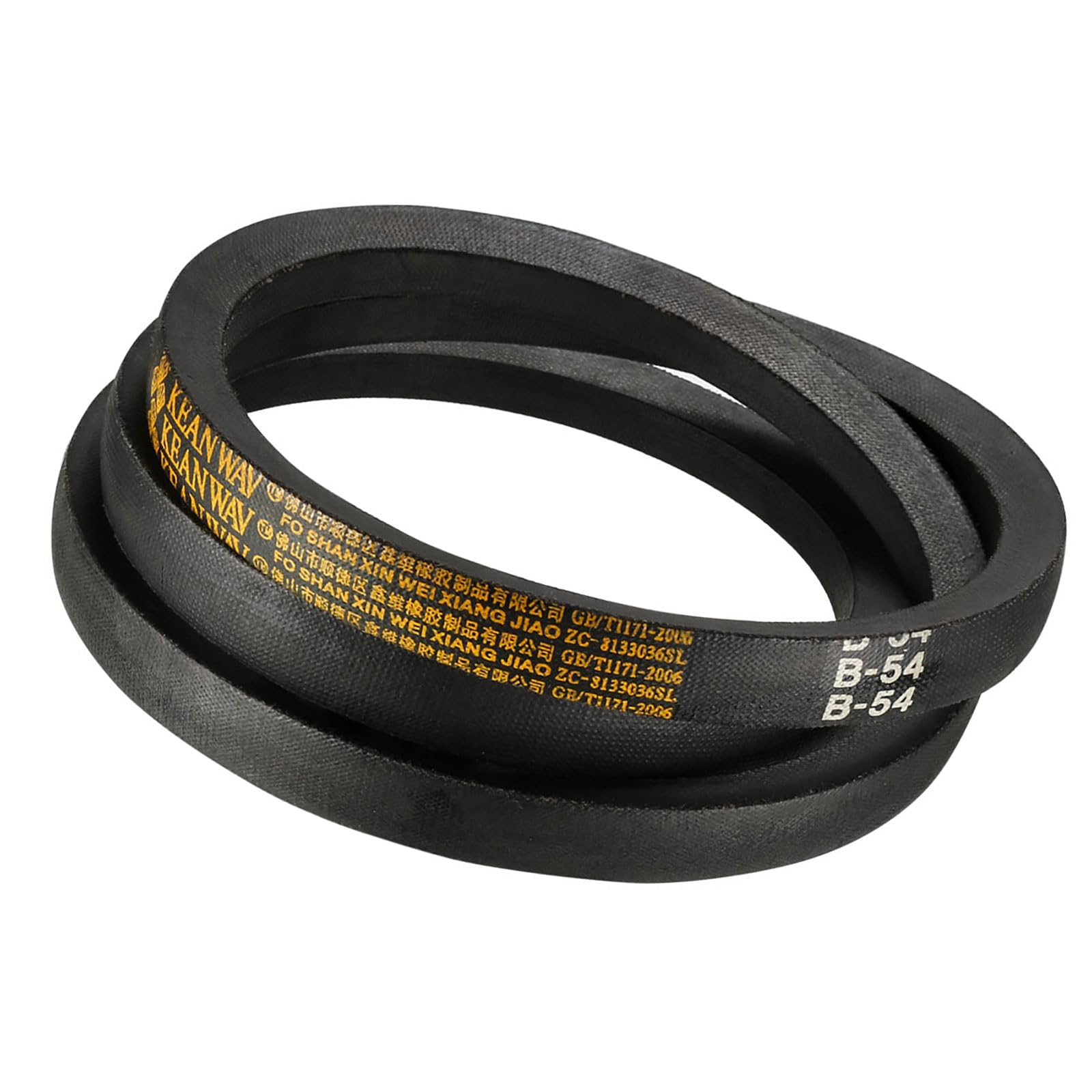 KozeloKozelo B-54 Rubber V-Belts - [54 Inch Pitch Girth] Wrapped B Section Industrial Power Drive Belt for Transmission Use, 5/8 Inch Width 13/32 Inch Thick