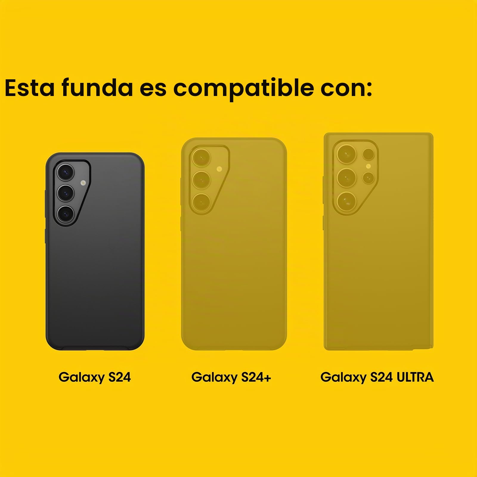 Otterbox Funda Defender para Samsung Galaxy S25/S24, Negro | Resistente a golpes y caídas, Ultra-Reforzada, Protectora, Testada 7x con estándares Militares anticaídas, Sin Caja Retail