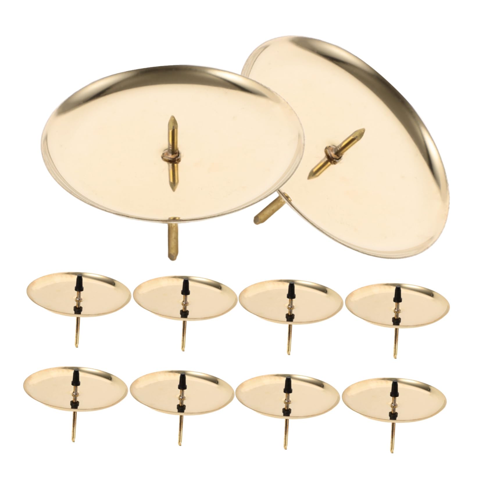 KONTONTY 10pcs Christmas Candle Holders Candle Trays Elegant Candelabras for Dining Table Festive Party Wedding Decor