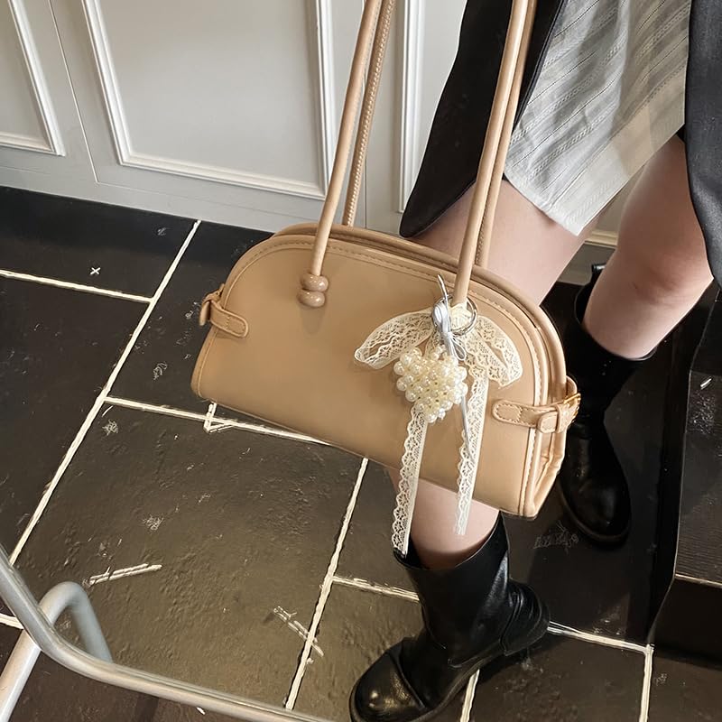 Y2k 90s Shoulder Bag For Women Retro Top Handle Handbag Underarm Purse Designer Crossbody Bags With Pendant3