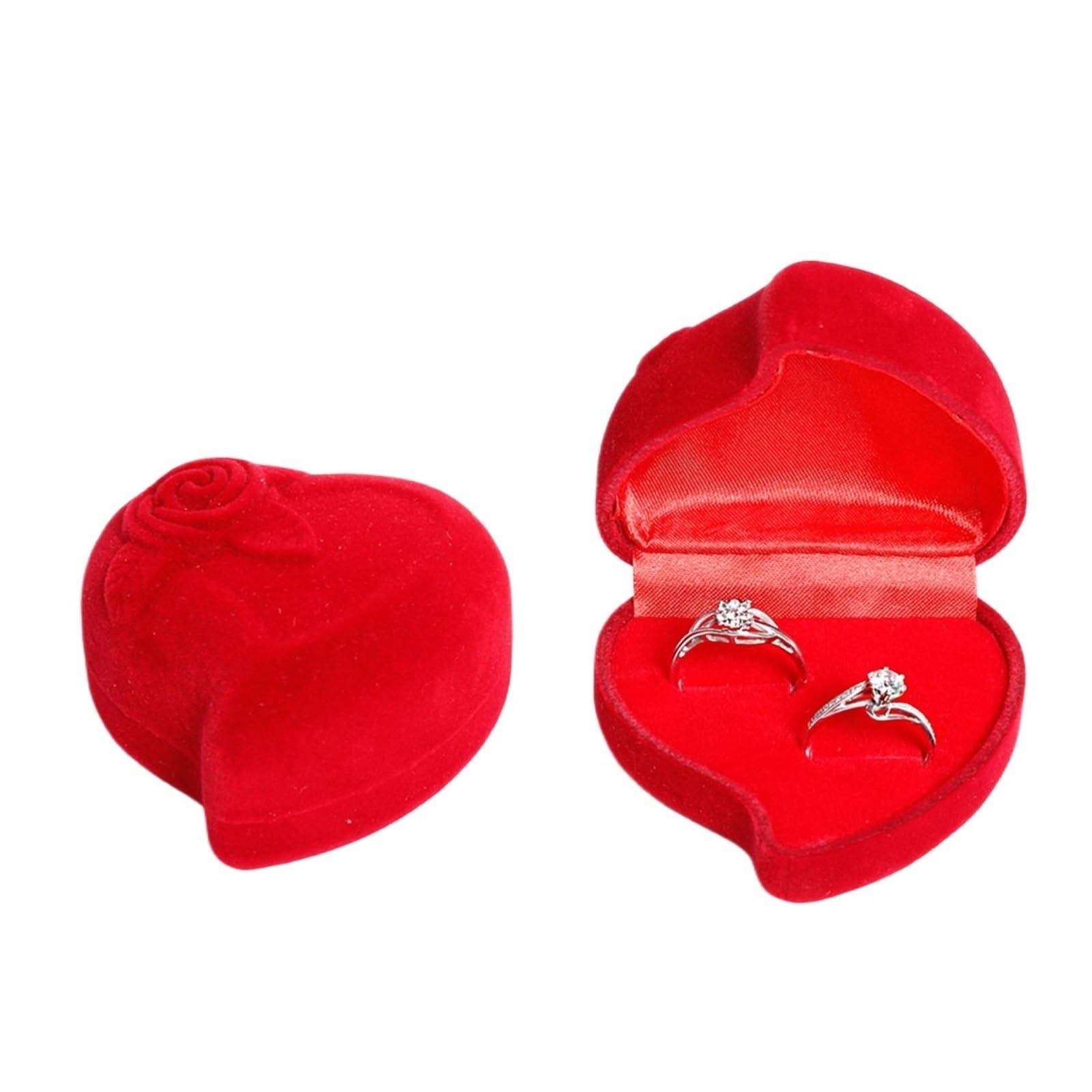 Ring Box Ring Box Lining Jewelry Flocking Flower Design Display For Storage