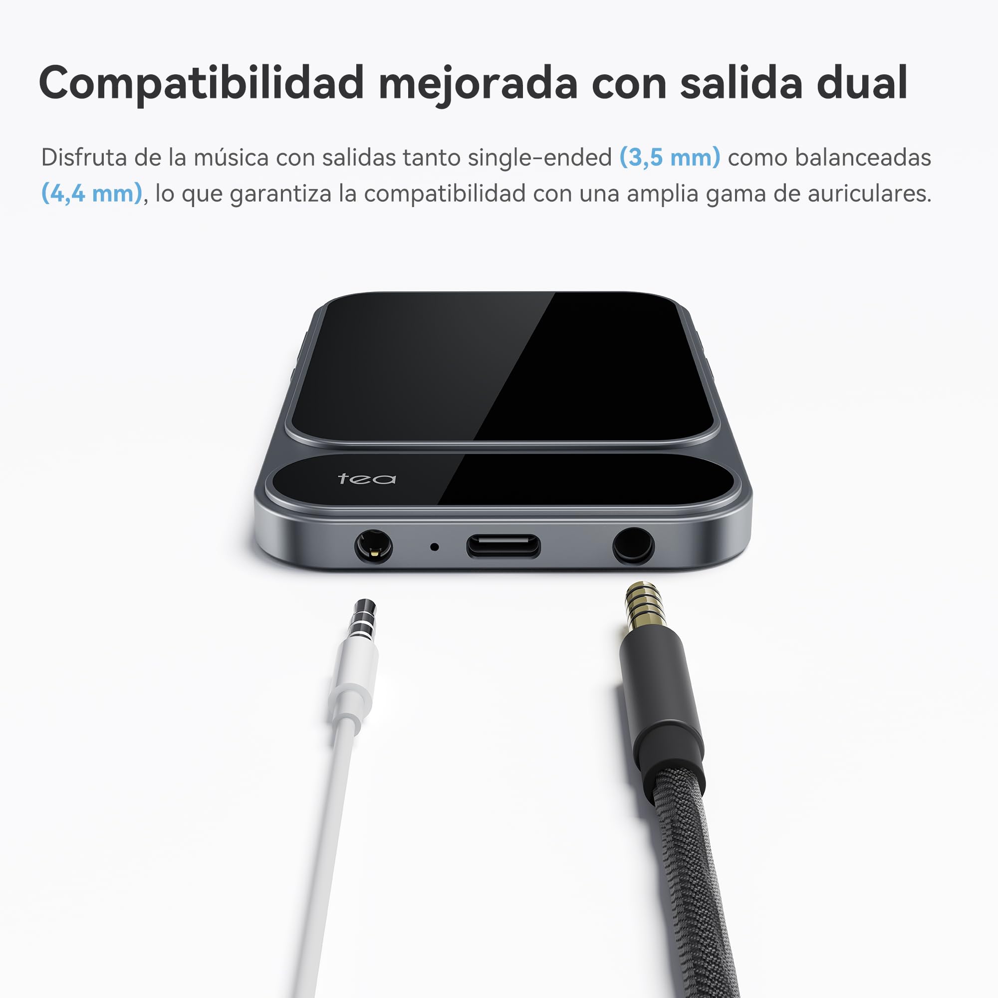 khadas Tea Pro – Amplificador de Auriculares magnético portátil, DAC ES9039Q2M, Pantalla 0,95", batería 2100mAh, Salidas 3,5mm & 4,4mm, 768kHz/32bit, BT5.4 Hi-Res para casa y Viaje