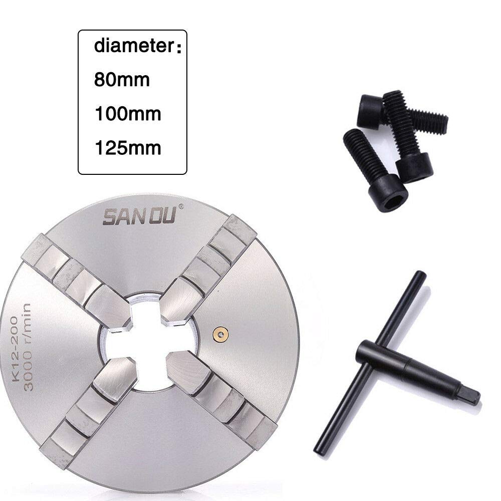Precyzyjny 4 uchwyty szczękowe uchwyt czworokątny uchwyt tokarski uchwyt szczękowy uchwyt trójszczękowy uchwyt tokarski 80-125 mm Lathe Chuck tokarka (125 mm)