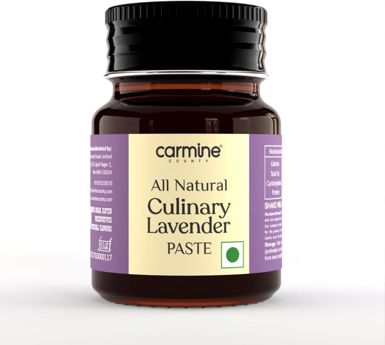 - All Natural Culinary Lavender Paste for Baking, Desserts, Sweets, 50 g, Glass Jar