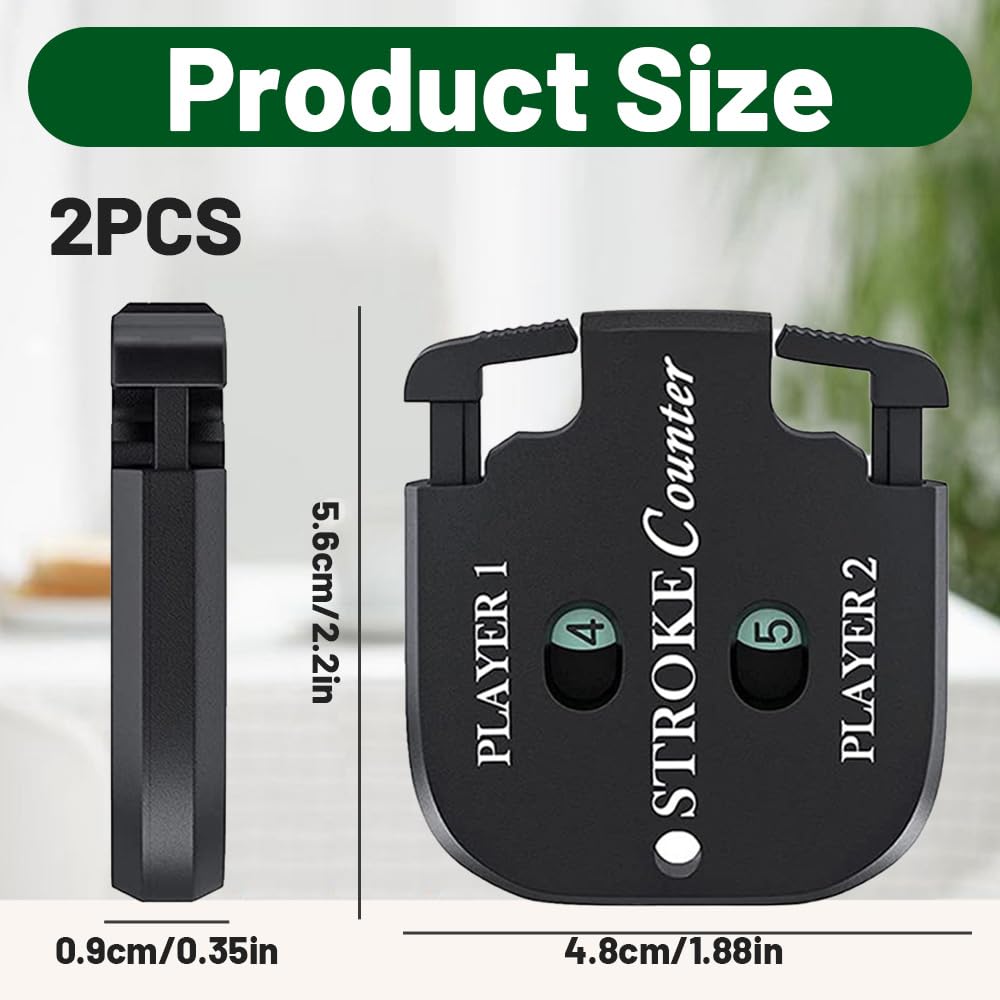 Contatore Porta Da Golf 2 Pezzi Digitale Con Catena, Materiale Abs Resistente, Leggero Portatile per 2 Giocatori