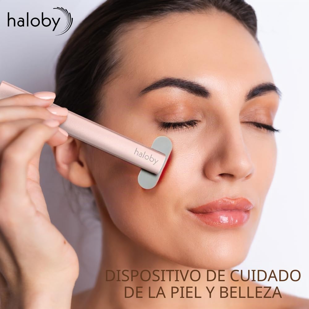 Varita Facial 5 en 1 | Dispositivo de Microcorriente y Luz LED para Antienvejecimiento | Masajeador Facial Con Terapia de Luz Roja y Azul, Calor para Rejuvenecimiento