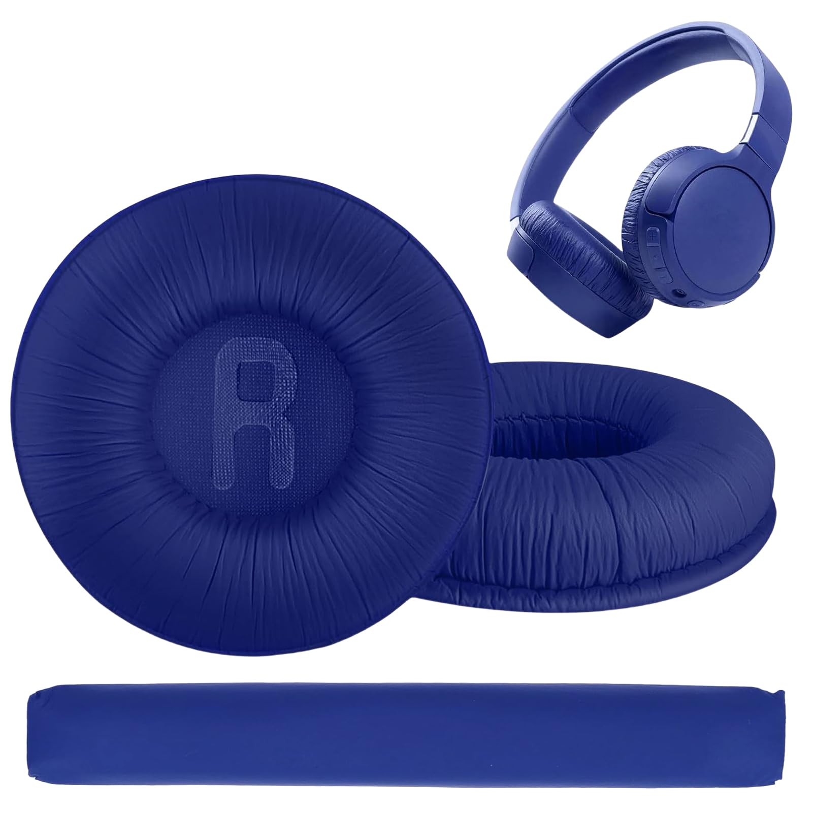 Cuscinetti Cuffie JBL Di Ricambio - Set Completo Con Memory Foam E Archetto Per Tune 600, 500BT, 510BT, 520BT, 450 E JR300BT (70mm) - Foto 6