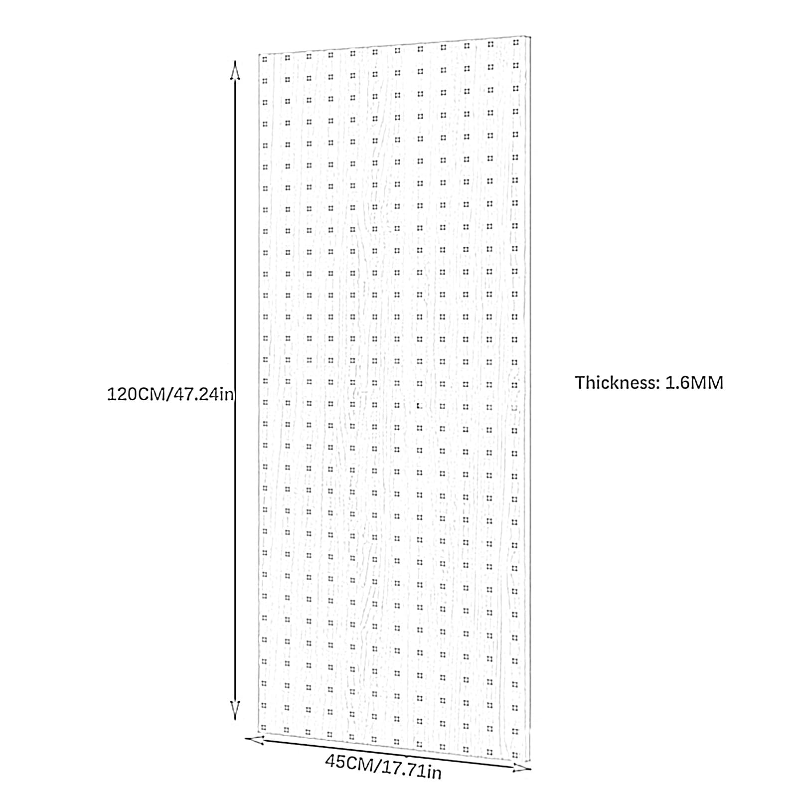 Paneles de metal para tablero perforado, sistema organizador de pared para herramientas de manualidades, utensilios de cocina y accesorios de garaje, solución de almacenamiento versátil para sala de