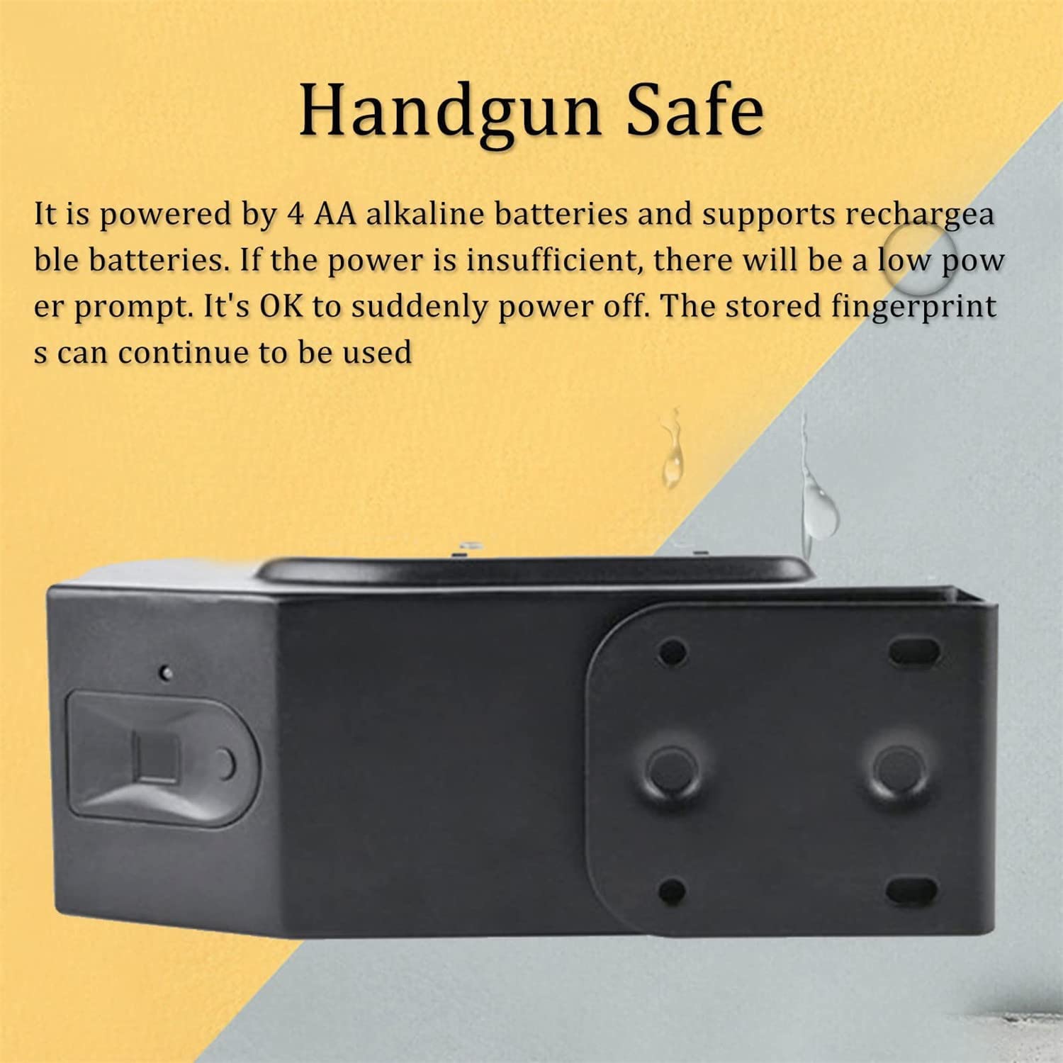 Waffentresor Mit Fingerabdruckscanner - Biometrischer Pistolen Safe Für Schnellen Zugriff