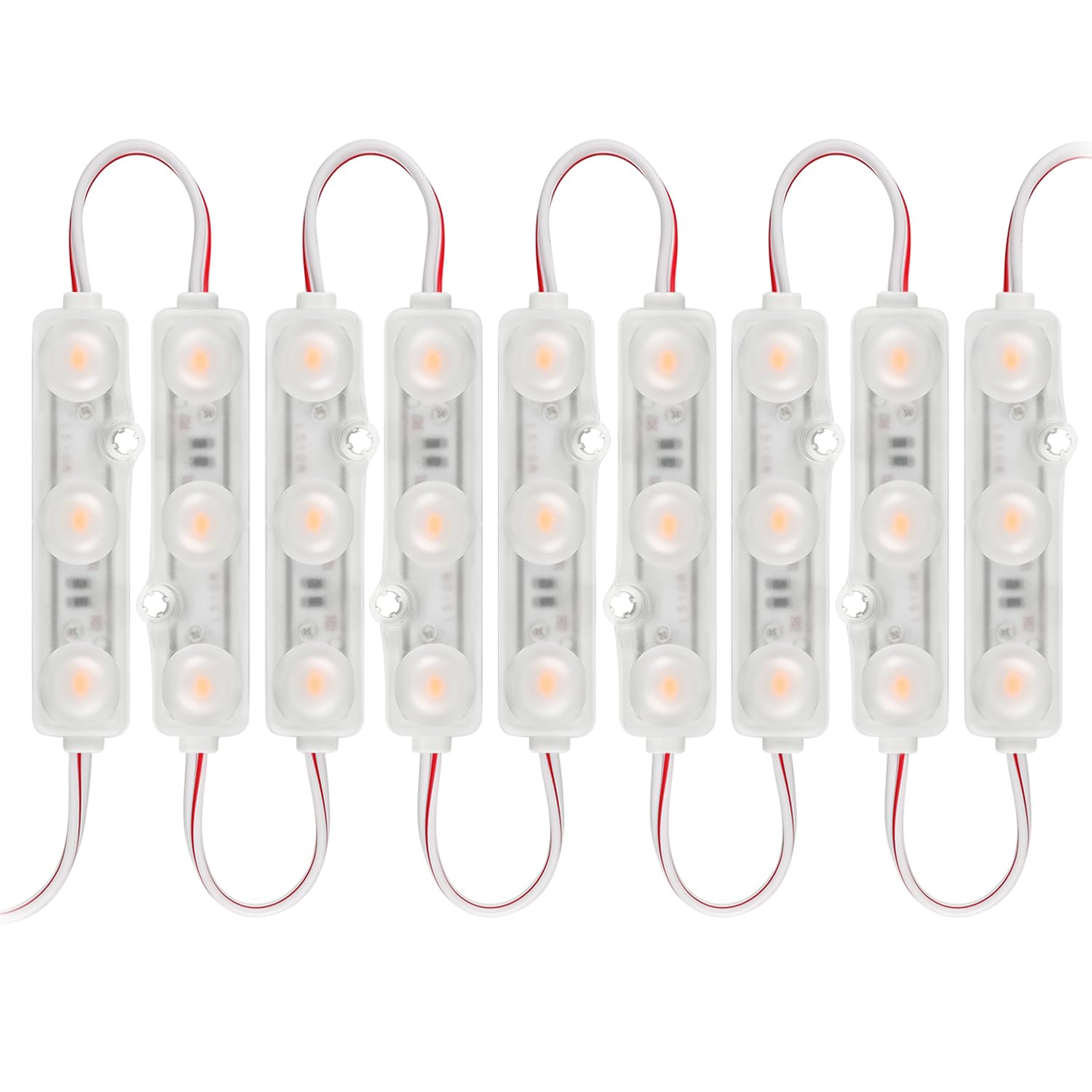 SUNLITOPTO LED Module, Window Mirror Light White100pcs 50 Ft 2835 SMD 150LM Per LED Module Waterproof Light for Letter Sign Advertising Signs with Tape Adhesive Backside (White Light 10000K)