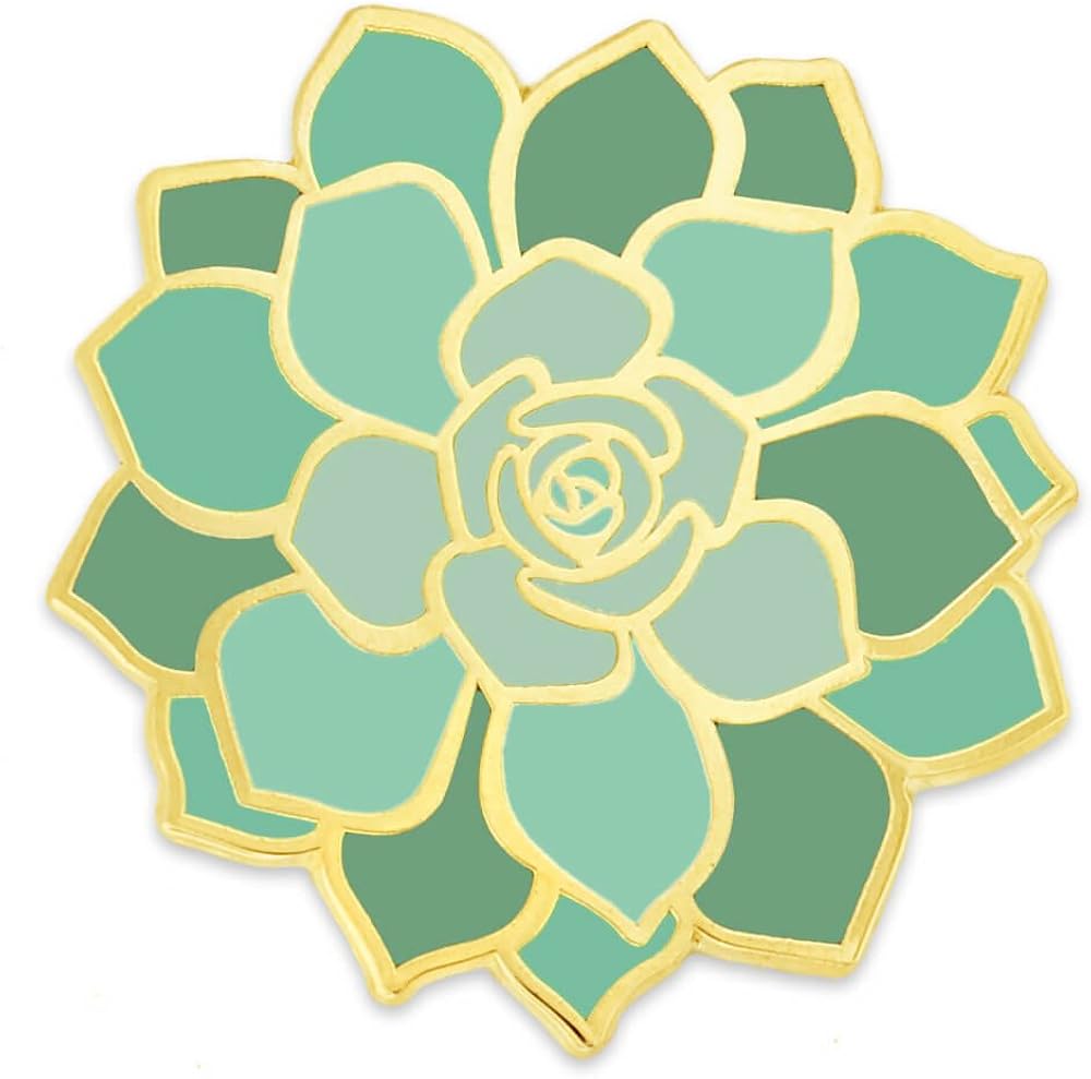 PinMart Succulent Flower Plant Trendy Enamel Lapel Pin