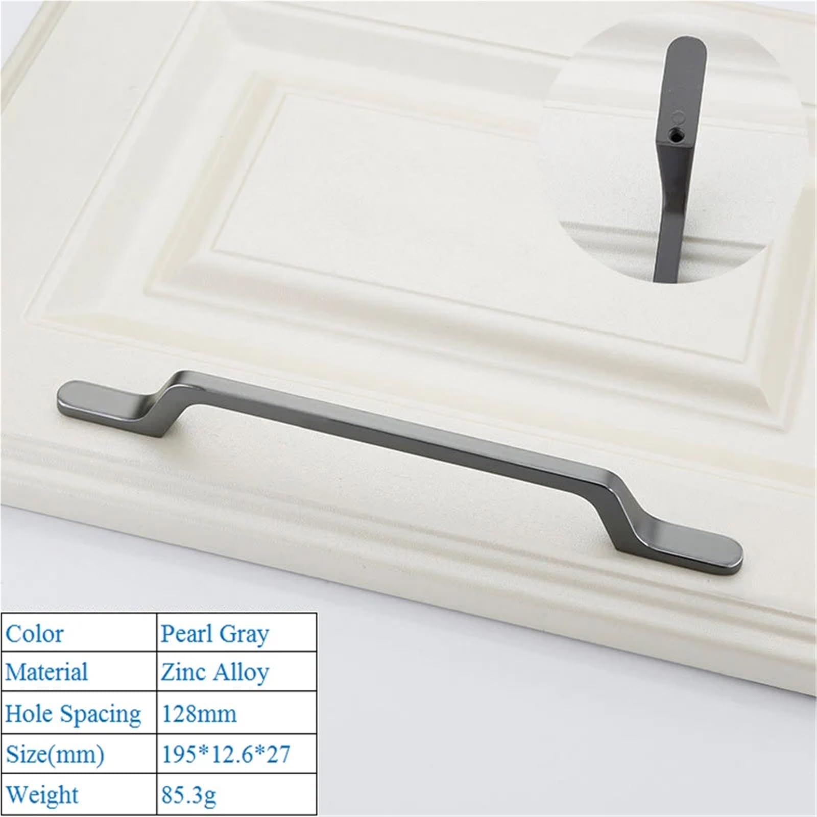 DFLPBHAV Kitchen Cabinet Handles Drawer Wine Bedroom Bathroom Cabinet Pulls Handle Door Handles 1Pcs(Gray 6169-128mm)