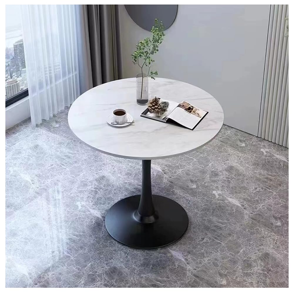 Table de bistrot ronde style mi-siècle pour un coin repas convivial en studio