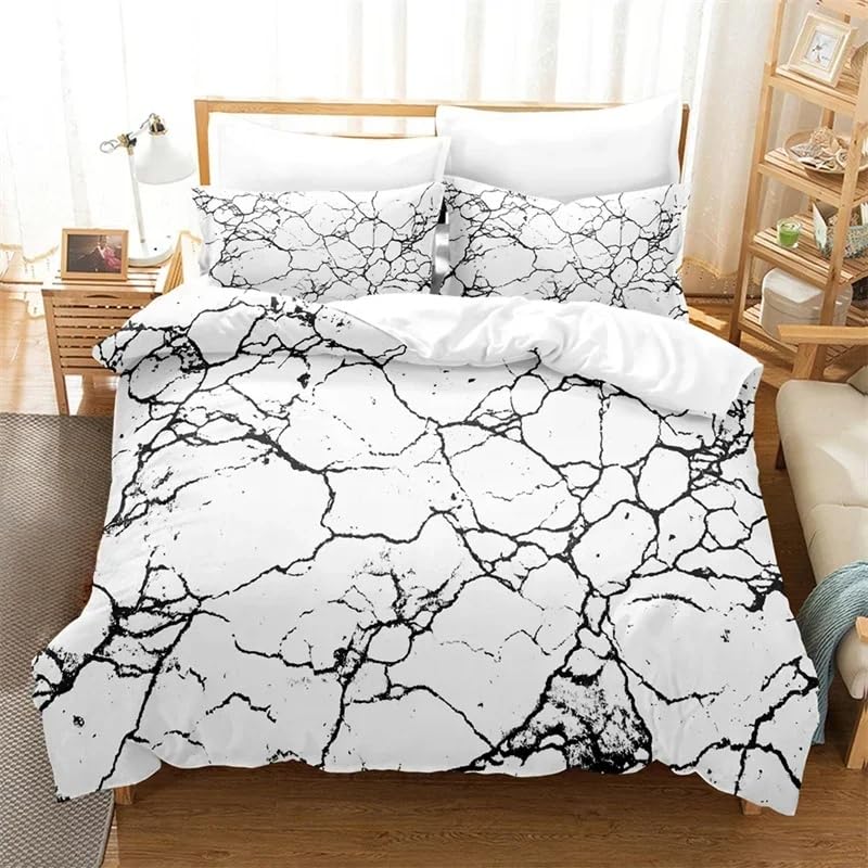 Housse de couette en marbre imprimé pour transformer la décoration de votre chambre à coucher moderne