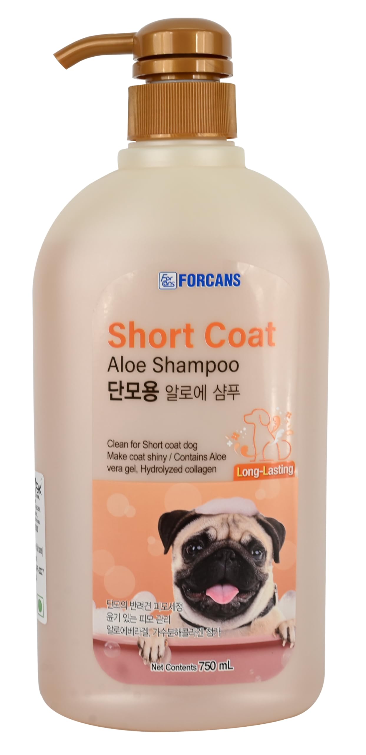 Forcans Short Coat Aloe Shampoo, 750 ml, Shiny and Healthy Coat, Customised Shampoo, Characteristics of Pure Aloe Vera Gel, Moist Moisturizing Effect, Gentle to Weak and Trouble Prone Skin-image-15
