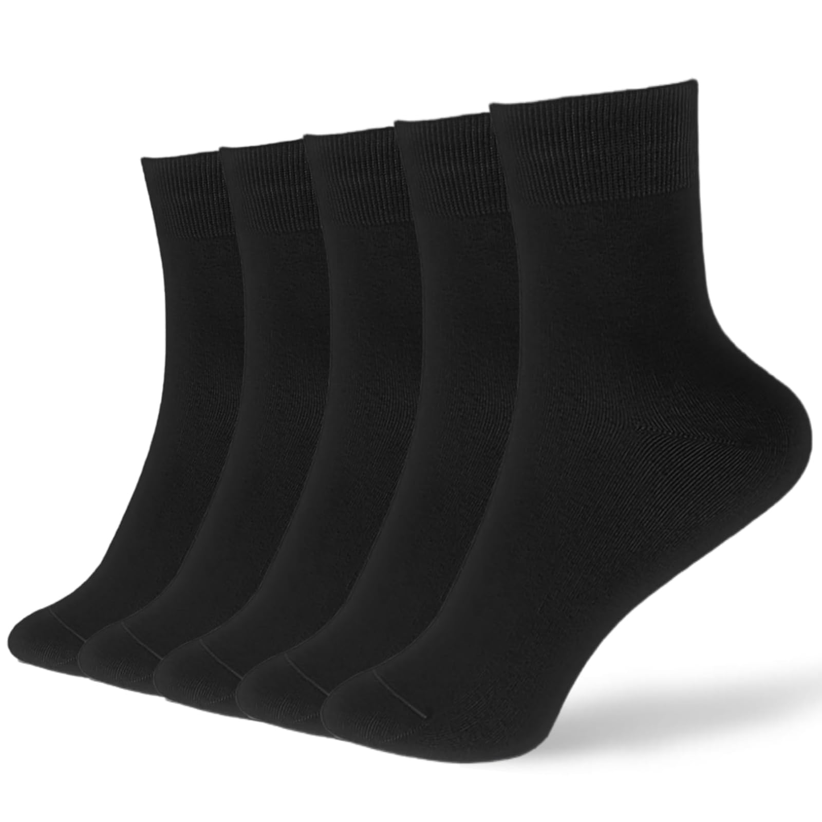 Wamicu 5 Pares Calcetines Hombre Mujer - Calcetines de Algodon Finos - Ejecutivos Comodos y Transpirable Calcetines Verano de Vestir & Diario, Talla