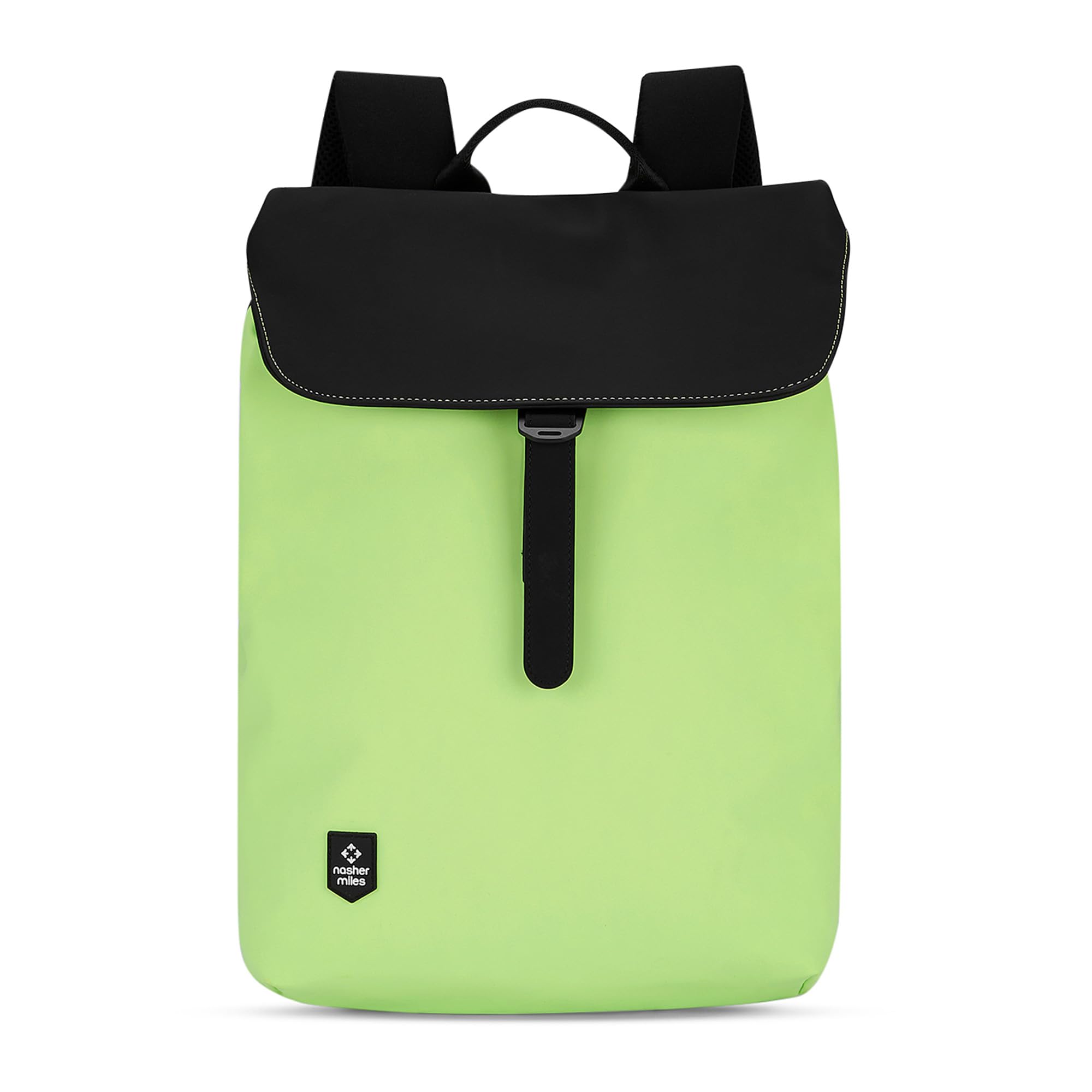 Nasher Miles Soho Backpack 25 Liters Water Resistant, Top-Open, Padded, Premium Polyurethane Green Laptop Backpack for Men and Women Collage and School